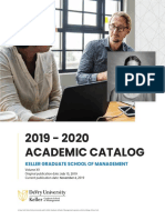 2019 - 2020 Academic Catalog: Keller Graduate School of Management
