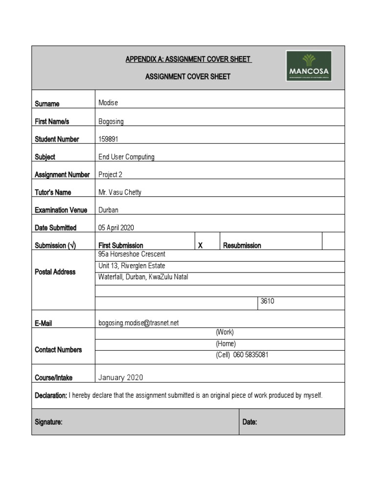 End User Computing Project 2 159891 PDF Computer Data Storage Computing