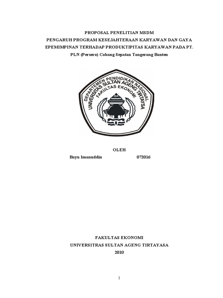 Proposal Penelitian Msdm
