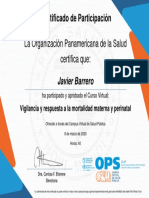 Curso Virtual Vigilancia y Respuesta A La Mortalidad Materna y Perinatal-Certificado Del Curso 383624 PDF