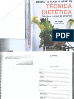 Livro Tecnica Dietetica Selecao e Preparo de Alimentos Ornellas 8 Edicao Completo PDF