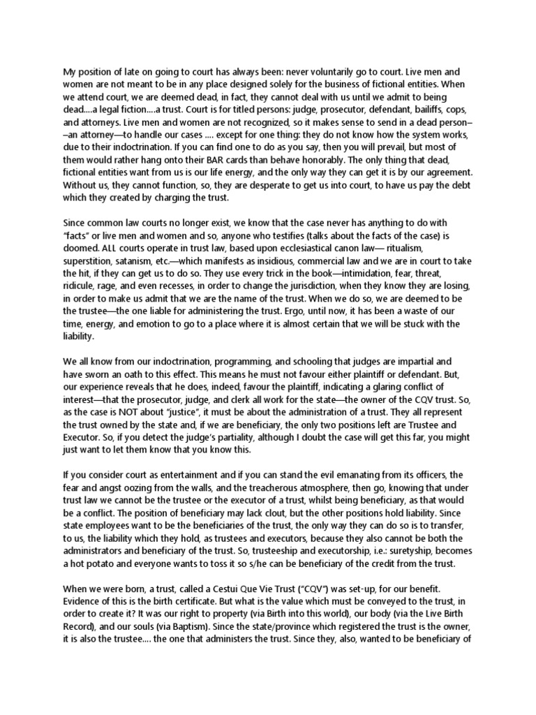Cestui Que Vie Trusts PDF PDF Trust Law Trustee