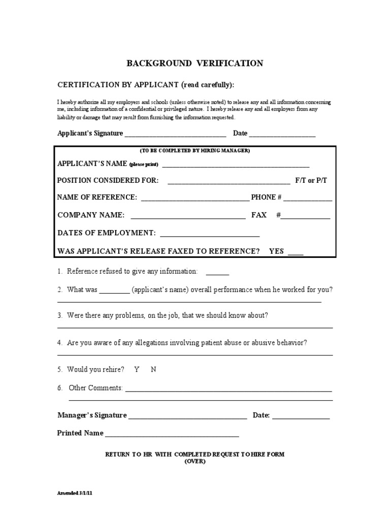 Hiring Manager's Reference Guide | PDF | Background Check | Government ...
