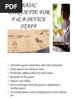 Banquet Operation Manual | Buffet | Menu