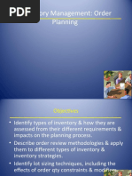 Inventory Management Order Planning ( Day 2B)