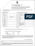 Self Declaration Form For Travellers PDF