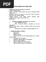 Recomendacoes Para Hipertensao