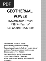 GEOTHERMAL POWER (Aashutosh Tiwari)