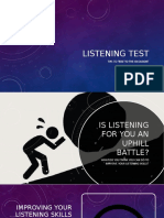 Listening Test: Tips To Rise To The Occasion'
