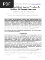 Approximate Seismic Analysis Procedure For Multibay RC Framed Structures