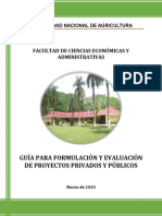 Guía para Formulación y Evaluación de Proyectos Privados y Públicos