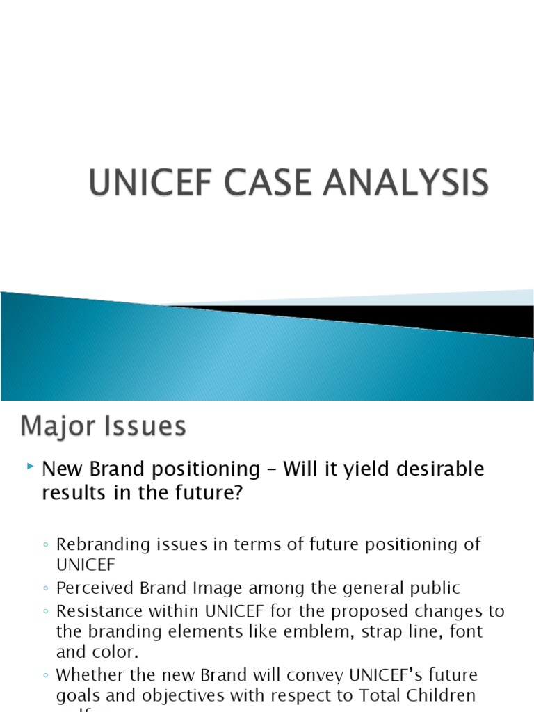 Unicef Case Analysis Pdf Brand Unicef