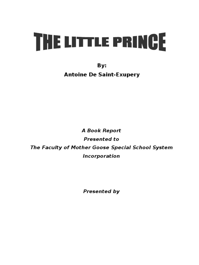 reflection essay about little prince