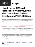 How To Setup ADB and Fastboot On Windows, Linux, Mac OS Easily For Android Developemnt - (2018 Edition)