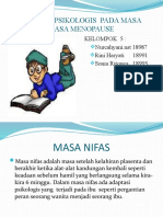 Kelompok 5 Psikologis Perubahan Masa Nifas Dan Menopause