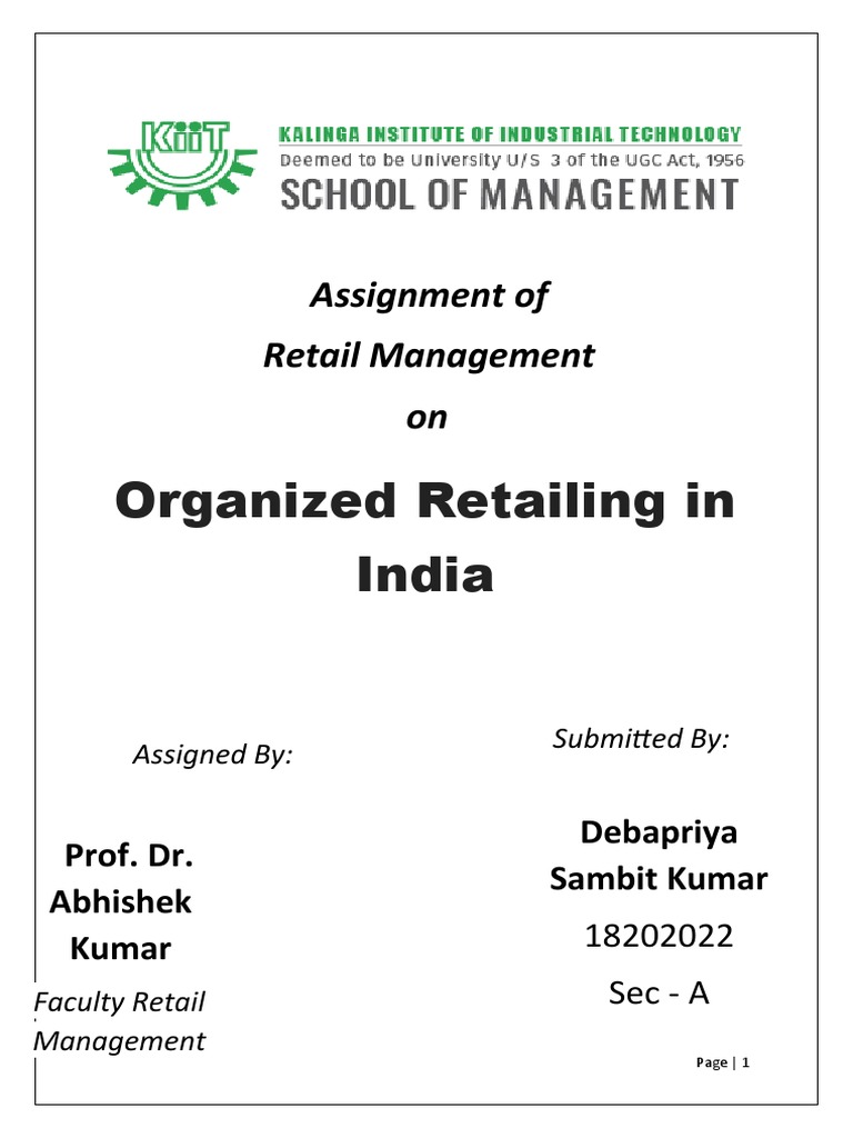 Retail Assignment-II - 18202022 | PDF | Retail | Shopping Mall