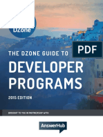 The DZone Guide to Developer Programs 2015 Edition