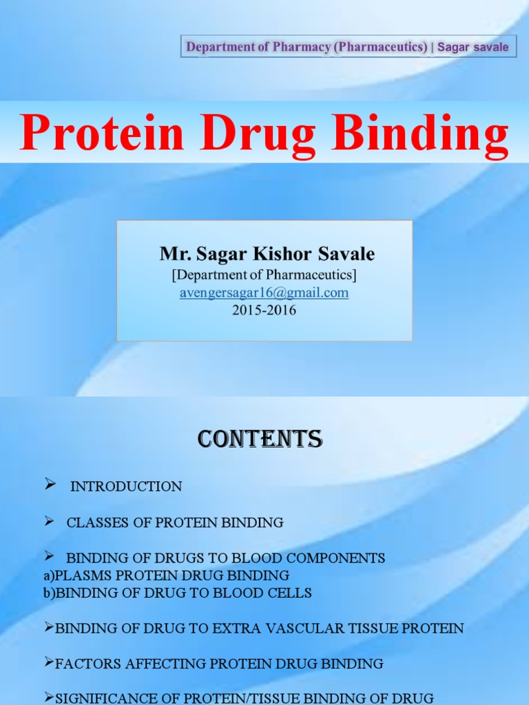 Protein Drug Binding | Download Free PDF | Molecular Binding | Lipoprotein