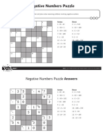 t2 M 4330 Negative Number Puzzle Activity Sheet