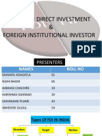 Foreign Direct Investment & Foreign Institutional Investor
