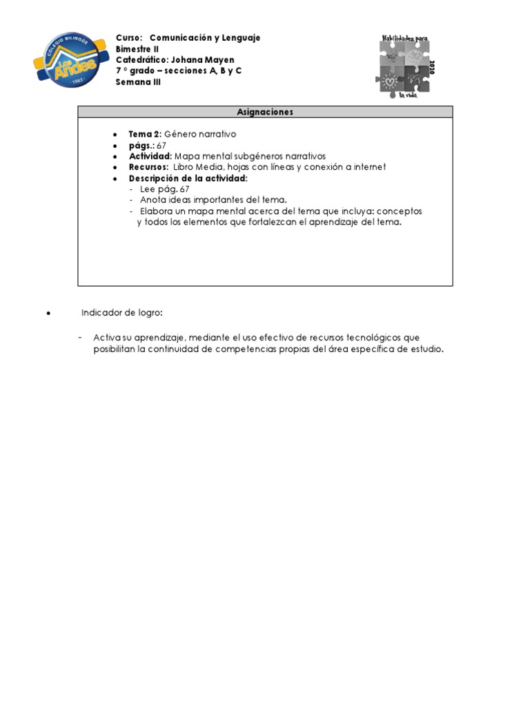 Mapa Mental Género Narrativo-1 | PDF