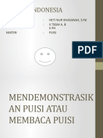 Mendemonstrasikan Puisi Atau Membaca Puisi