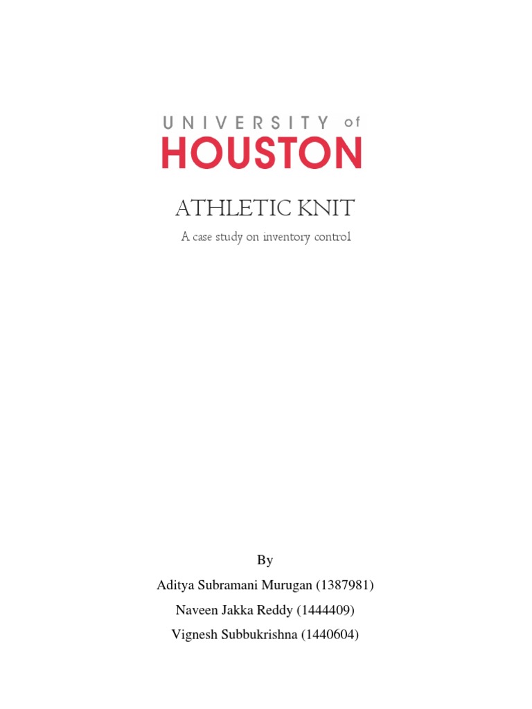 Athletic Knit Inventory Control Analysis | PDF | Inventory | Forecasting