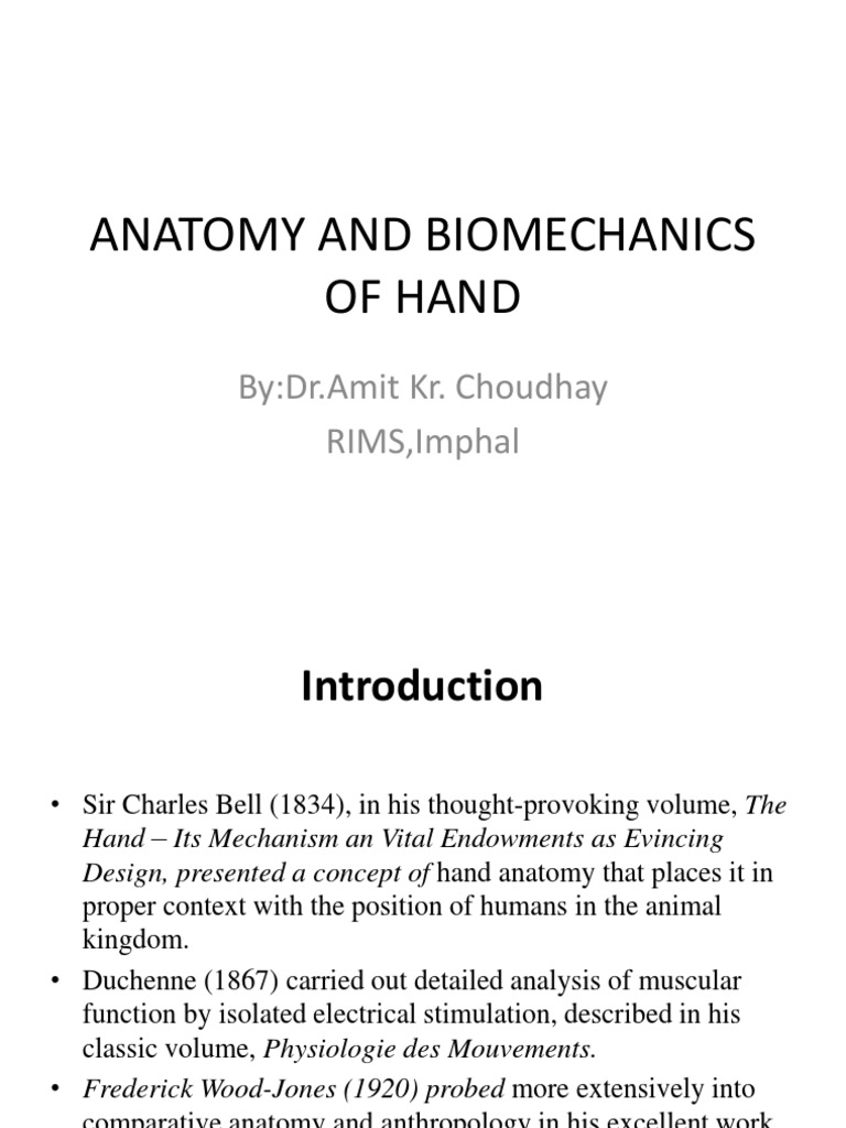 Hand Anatomy and Biomechanics Overview | PDF | Thumb | Hand