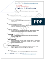 Important Topics For Civil Engineering: BARC Exam 2019