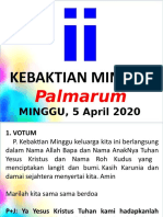 ACARA MINGGU 5 April 2020