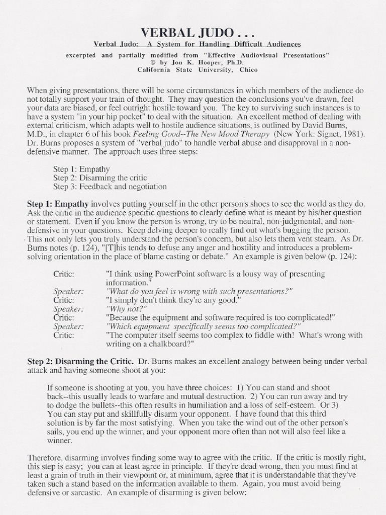 Verbal Judo