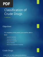 Classification of Crude Drugs