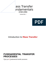 Mass Transfer Fundamentals: Lecture No. 2