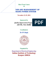 Operation and Management of Emerging Power System: AICTE, New Delhi