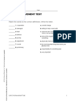 Project Success 4 Unit 3 & 4 Achievement Test