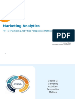 Marketing Analytics: PPT-5 (Marketing Activities Perspective Metrics)
