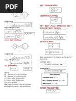 Flat Belt Formulas Belt Tension Ratio