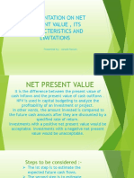 A Presentation On Net Present Value, Its Characteristics and Limitations