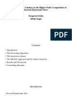 Performance of Some Limiters On The Higher Order Computation of Inviscid Hypersonic Flows Paragmoni Kalita Abhijit Gogoi