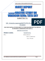 Project Report On Comparative Study On Videocon d2h Amp Tata Sky Final - Edited