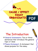 Cause / Effect Essay Organisation