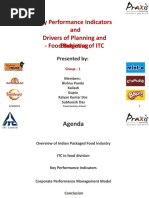 Key Performance Indicators and Drivers of Planning and Budgeting - Food Business of ITC