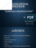 Organizational Behaviour: "Learning Organization"