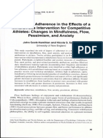 The Role of Adherence in The Effects of A Mindfulness Intervention For Competitive Athletes: Changes in Mindfulness, Flow, Pessimism, and Anxiety PDF