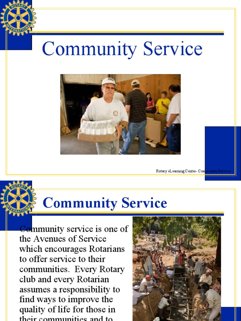 Community Service in Rotary Clubs | PDF