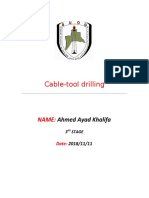 Cable Tool Drilling