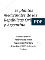 Lista de Plantas Medicinales de Las Repúblicas Oriental y Argentina