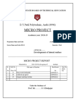 Micro Project: D.Y.Patil Polytechnic, Ambi (0996)