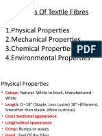 Properties of Textile Fibres 1.physical Properties 2.mechanical Properties 3.chemical Properties 4.environmental Properties