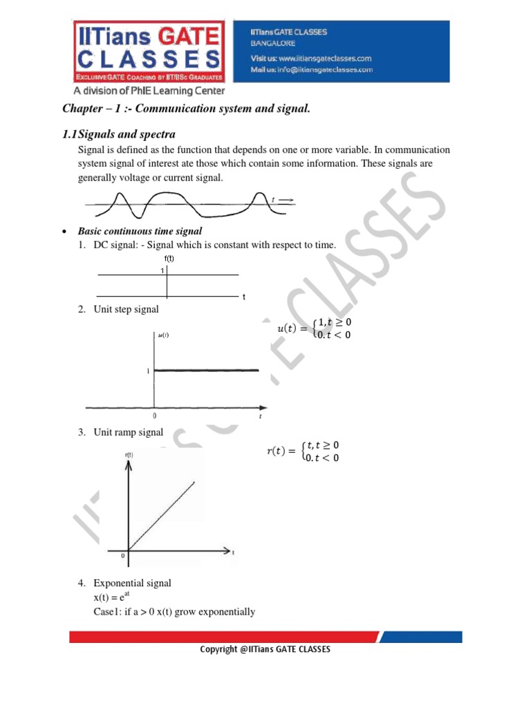 Communication Systems: Signal Types & Fourier Transform | PDF ...